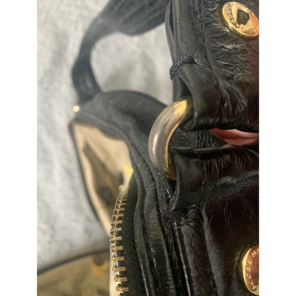 Marc Jacobs Black Cow Leather Two Way Zipper Shoulder Bag Purse Oversized. - Picture 13 of 16